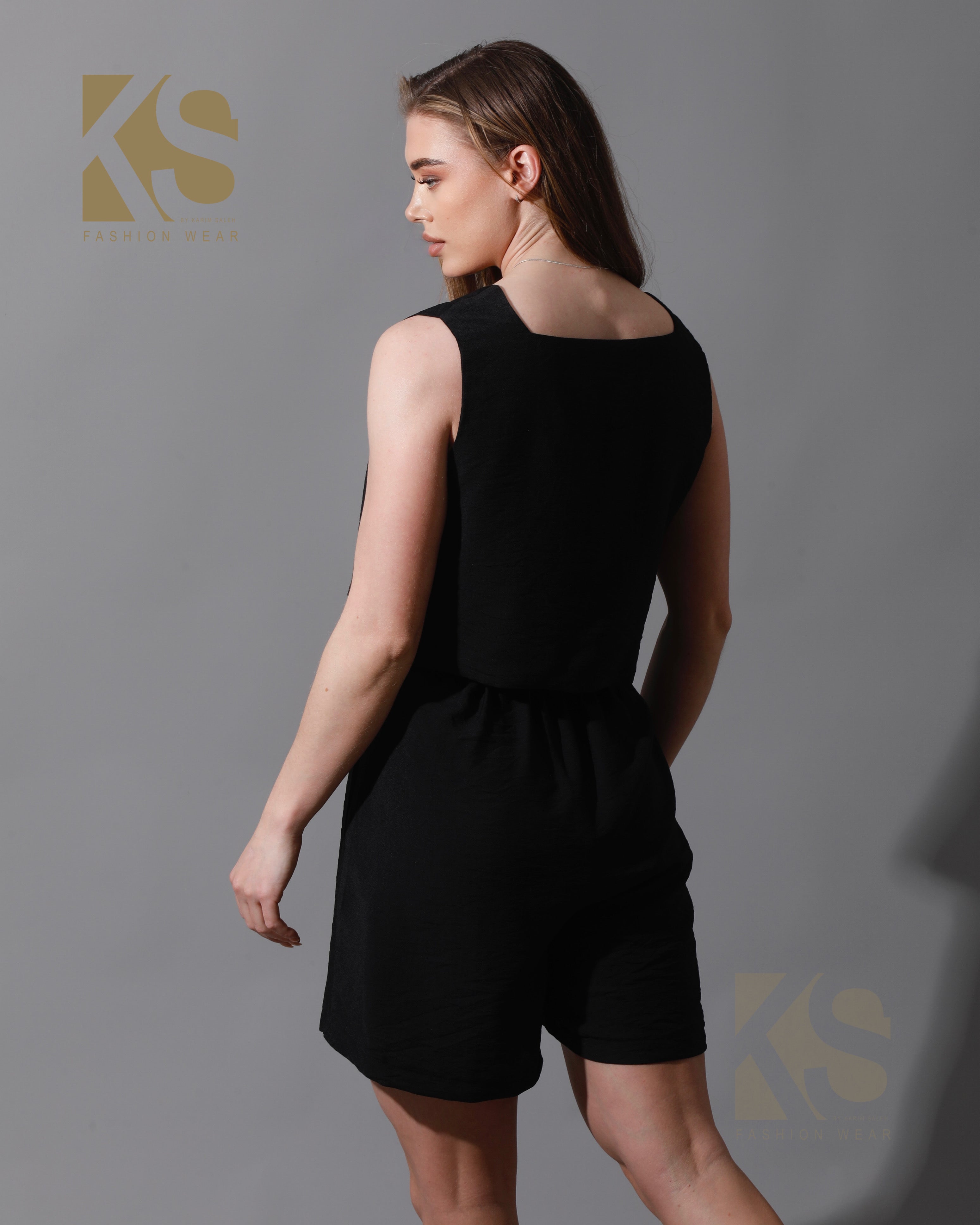 Tank Top & Flared Shorts Set - Black Tank Top & Flared Shorts Set - Black
