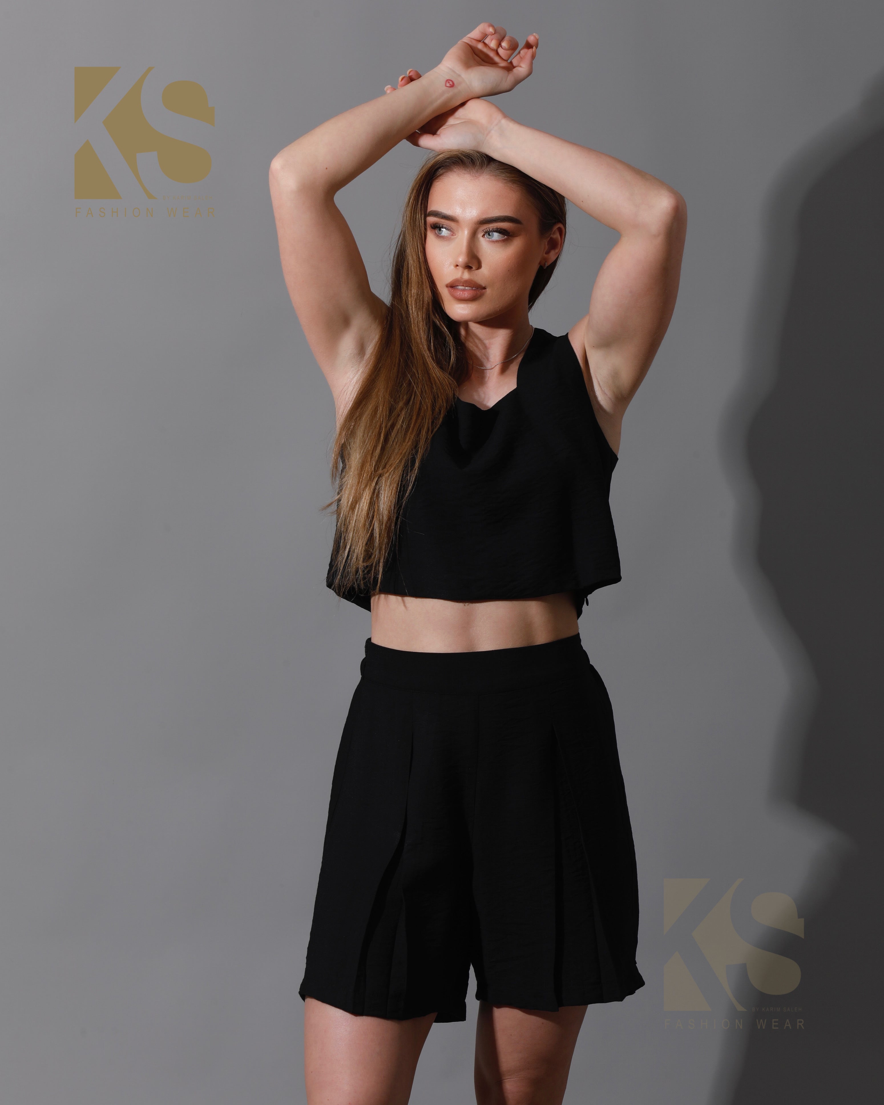 Tank Top & Flared Shorts Set - Black Tank Top & Flared Shorts Set - Black