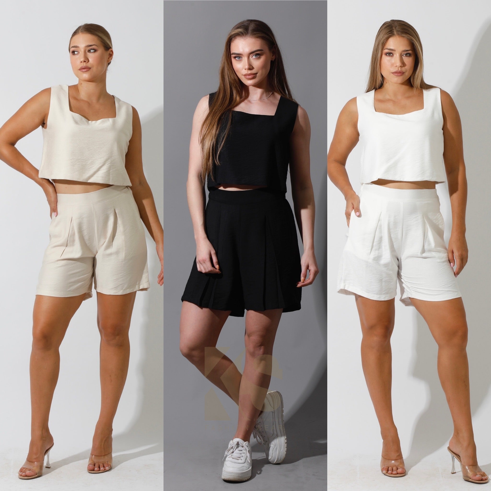 Tank Top & Flared Shorts Set - Black Tank Top & Flared Shorts Set - Black