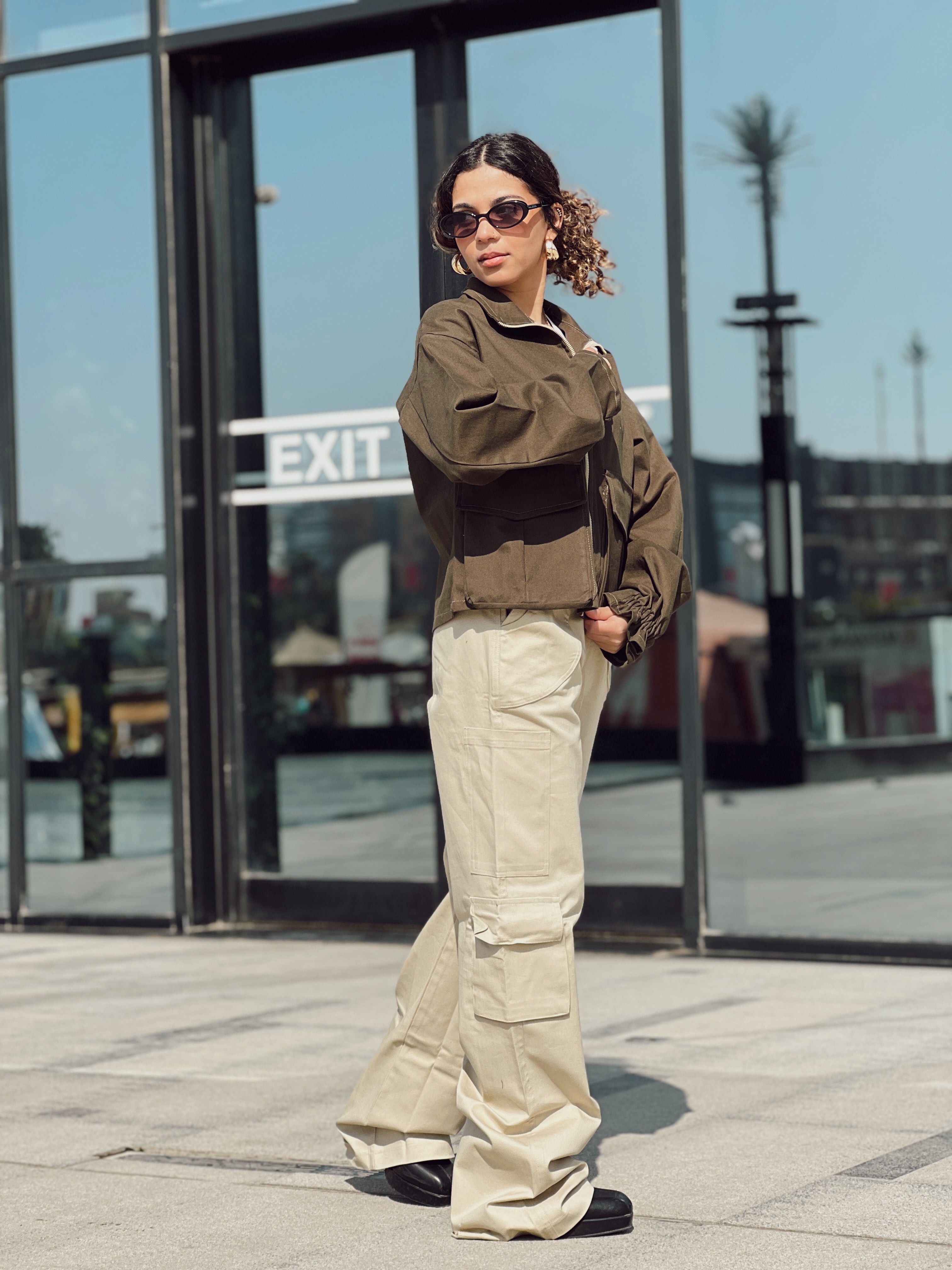 Beige color cargo pants Beige color cargo pants