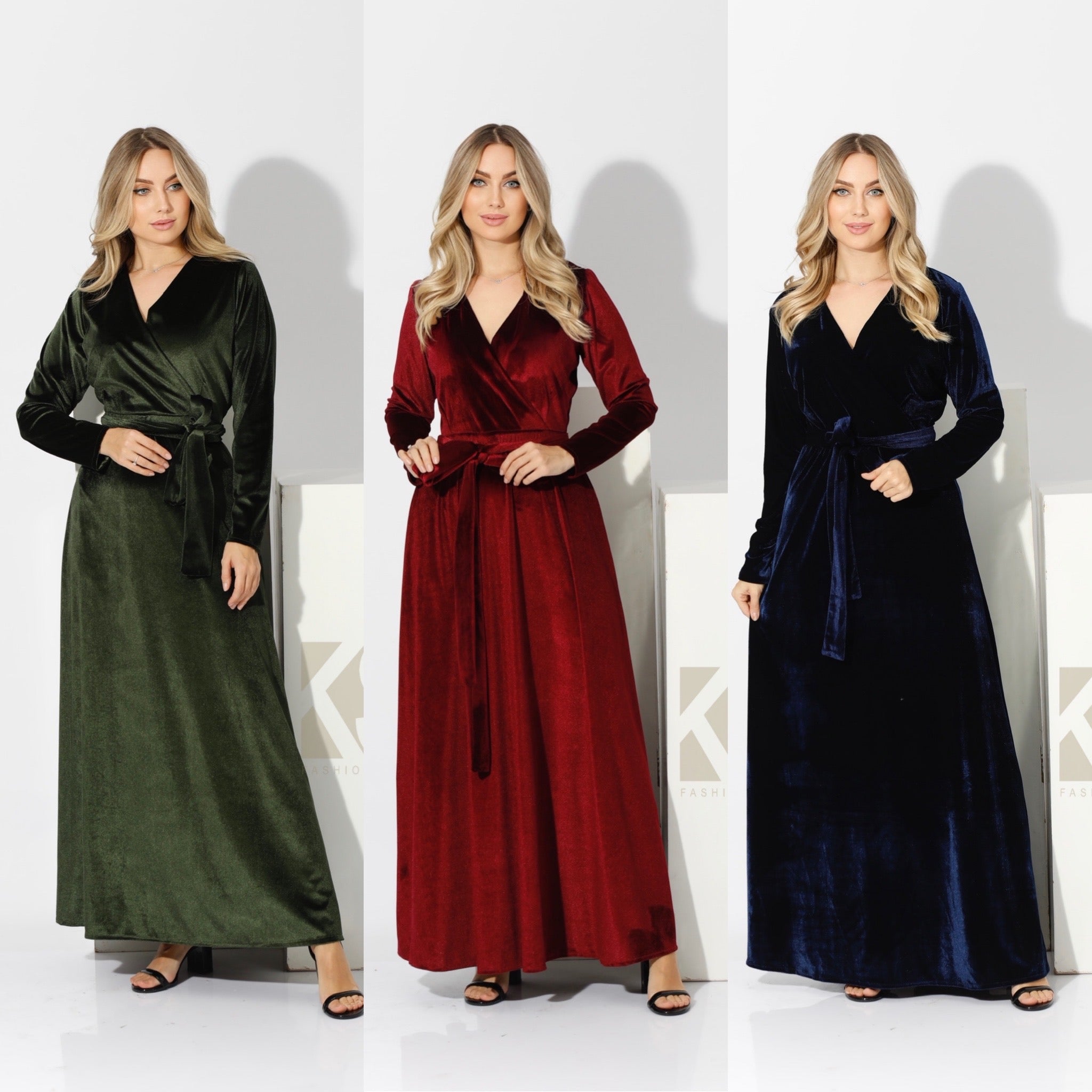 Velvet Wrap Maxi Dress Velvet Wrap Maxi Dress