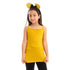Girls Self Pattern Spaghetti Sleeves Tank Top