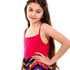 Girls Spaghetti Sleeves Colorful Dress