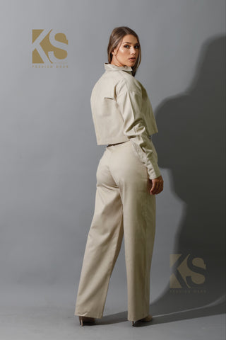 Co-ord Pleated Wide Leg Pants