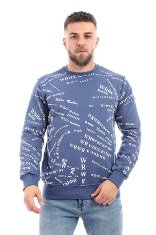Front & Back Printed Slip On Sweatshirt - Black