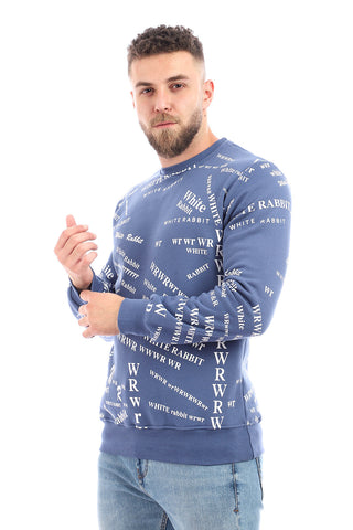 Front & Back Printed Slip On Sweatshirt - Black