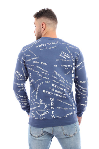 Front & Back Printed Slip On Sweatshirt - Black