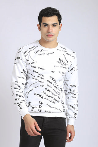 Front & Back Printed Slip On Sweatshirt - Black
