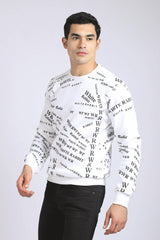 Front & Back Printed Slip On Sweatshirt - Black