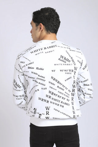 Front & Back Printed Slip On Sweatshirt - Black