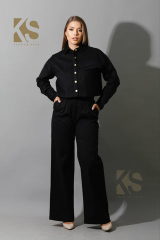 Co-ord Pleated Wide Leg Pants
