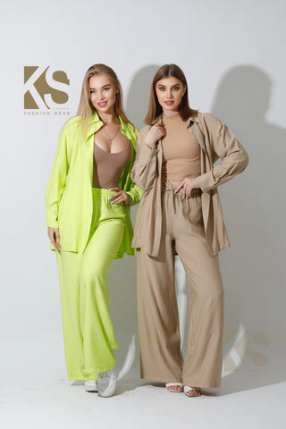 Wide Leg Trousers.