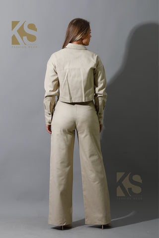 Co-ord Pleated Wide Leg Pants
