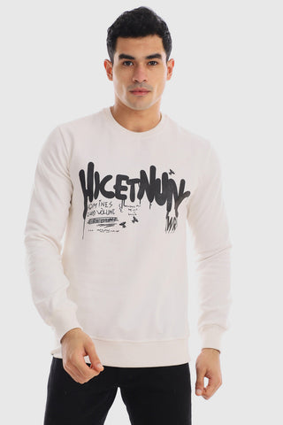 سويت شيرت مطبوع عليه HKETNUNC