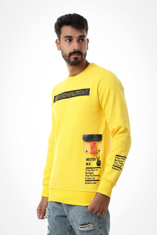 Printed Slip On Fashionable Sweatshirt