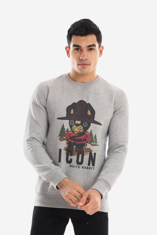 Round Neck Printed Coziness Sweatshirt