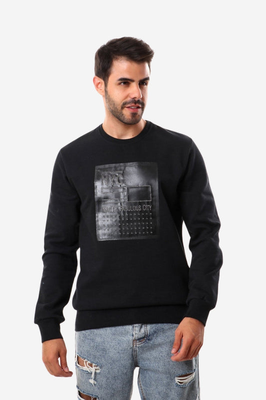 Fashionable Front Printed Full Sleeves Sweatshirt
