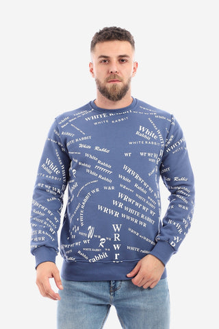 Front & Back Printed Slip On Sweatshirt - Black
