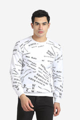 Front & Back Printed Slip On Sweatshirt - Black