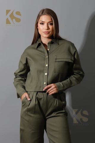 Co-ord Cropped Shirt
