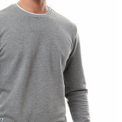 Round Neck Trendy Slip On Sweatshirt