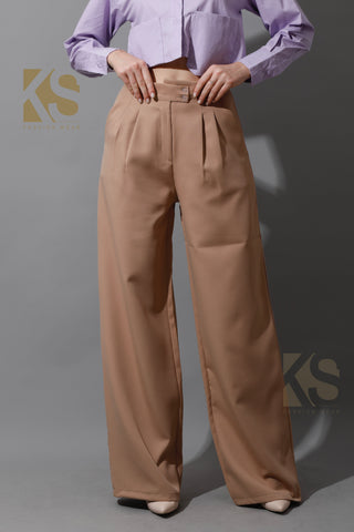 High Waist Wide Leg Trousers
