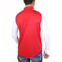 قميص رياضي بسحاب للرجال ثنائي اللون - أحمر * أبيض