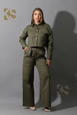 Co-ord Pleated Wide Leg Pants