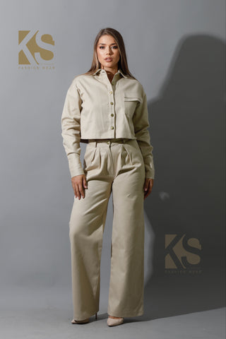 Co-ord Pleated Wide Leg Pants