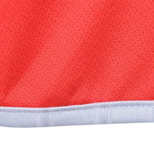 قميص نسائي رياضي بسحاب ربع ثنائي اللون - أحمر * رمادي