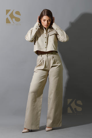 Co-ord Pleated Wide Leg Pants