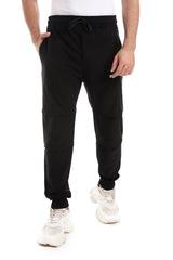 Elastic Waist With Drawstring With Sweatpants *- Black!