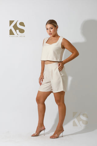 Tank Top & Flared Shorts Set