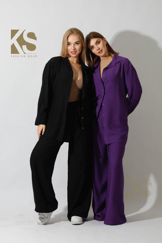 Wide Leg Trousers.