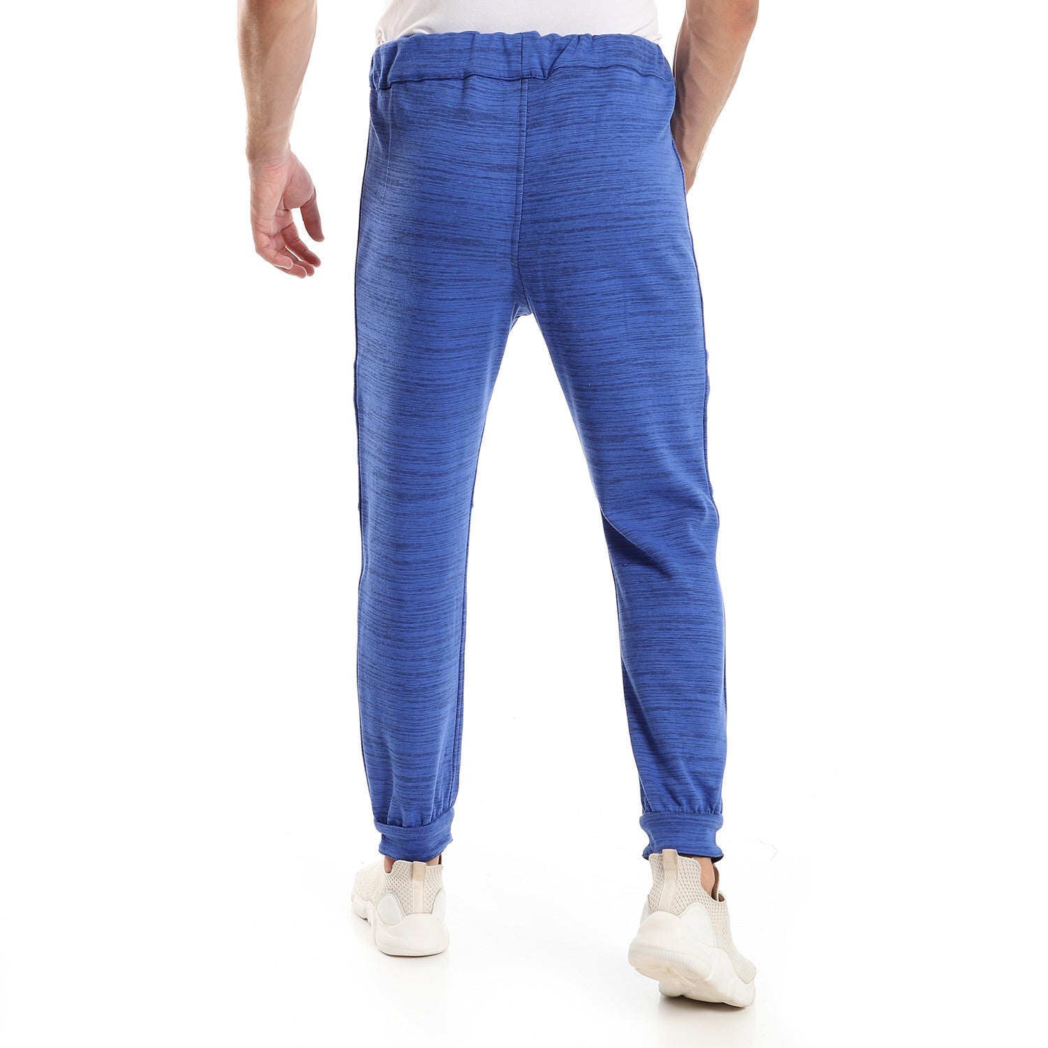 "VIGA" double face sweatpants- Heather Blue*Black