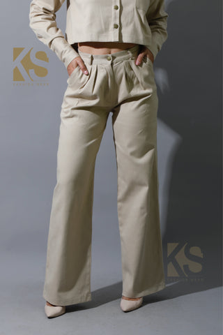 Co-ord Pleated Wide Leg Pants