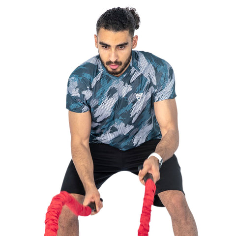 Viga performance full print Dri-fit T-shirt- Blue