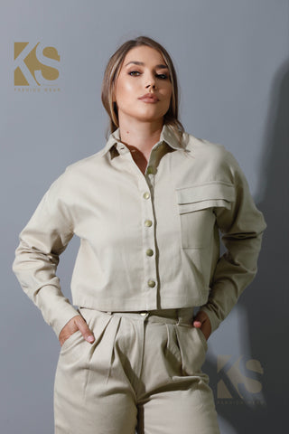 Co-ord Cropped Shirt