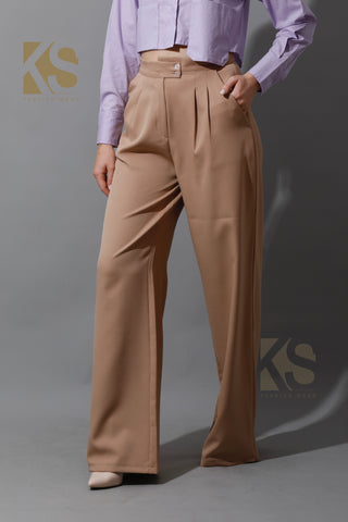 High Waist Wide Leg Trousers
