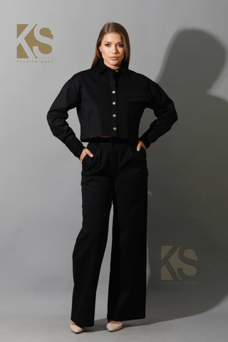 Co-ord Pleated Wide Leg Pants
