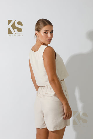 Tank Top & Flared Shorts Set