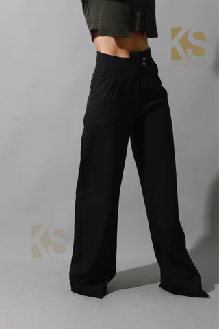 High Waist Wide Leg Trousers
