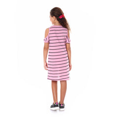 Girls Printed Snoopy Striped Night-Gown