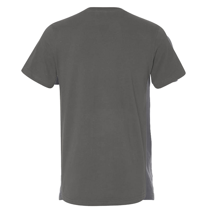 Cotton V-neck T-shirt- Dark Grey
