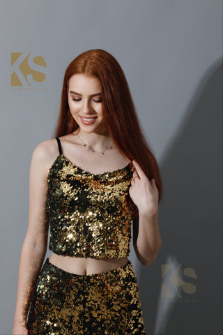 Co-Ord Sequins Top
