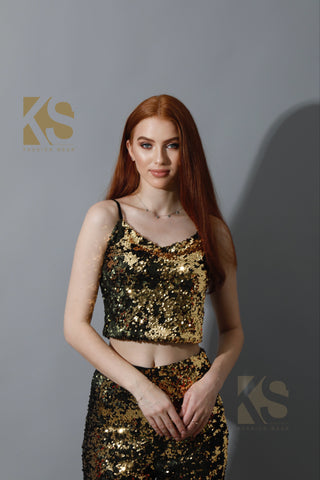 Co-Ord Sequins Top