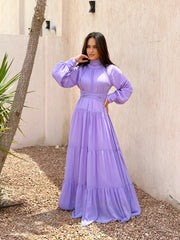 Chiffion layered dress in Lavender