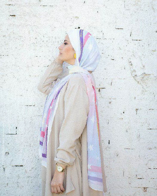 Tie dye rectangle Hijab