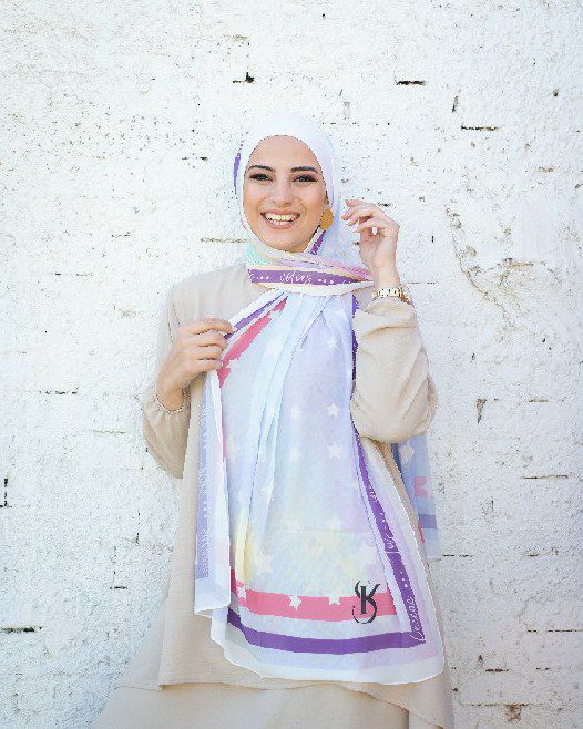 Tie dye rectangle Hijab