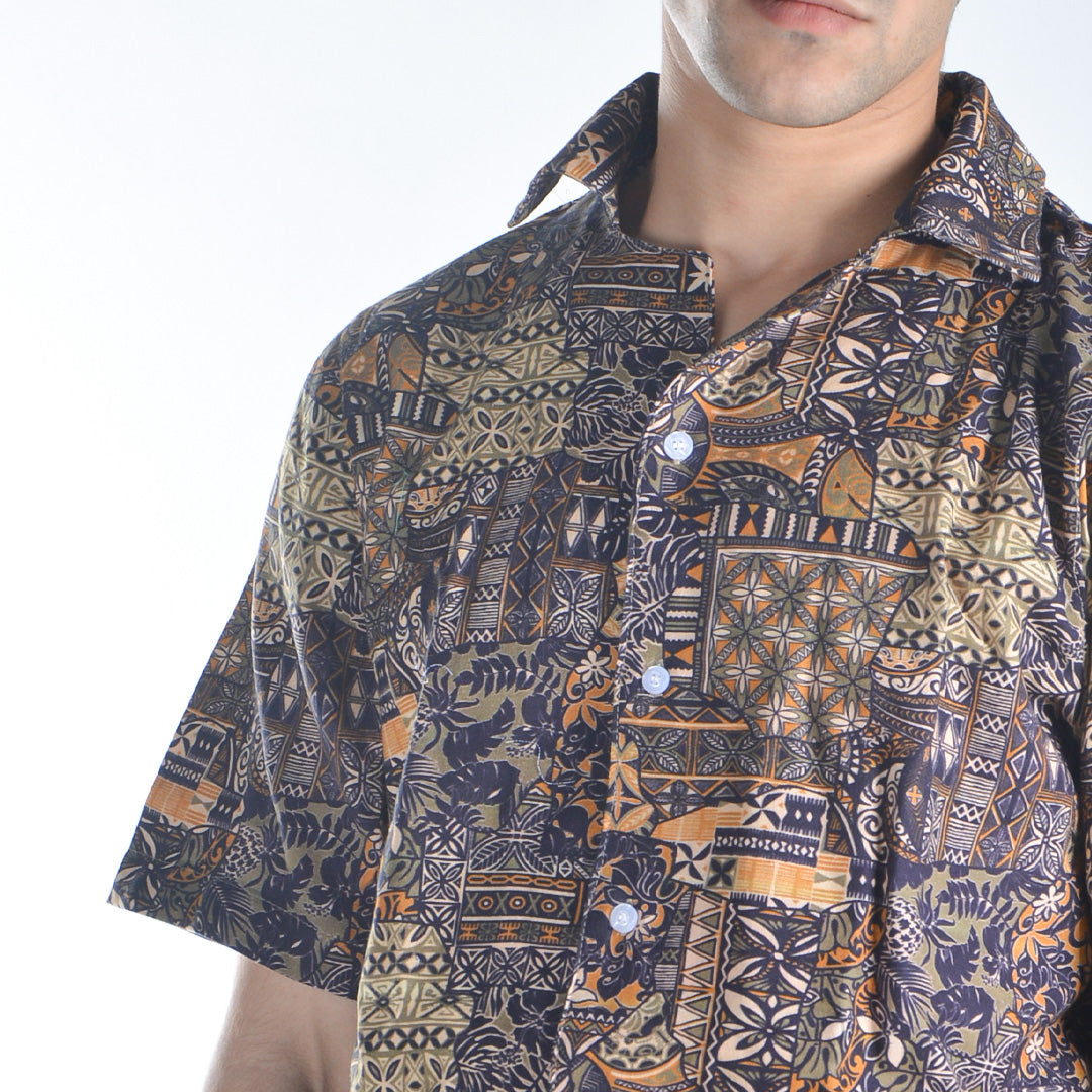 Cotton printed Hawaii shirt- Sun Set